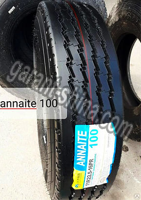 Annaite 100 (рулевая) 11.00 R22.5 146/143M 16PR - Фото шины с этикеткой